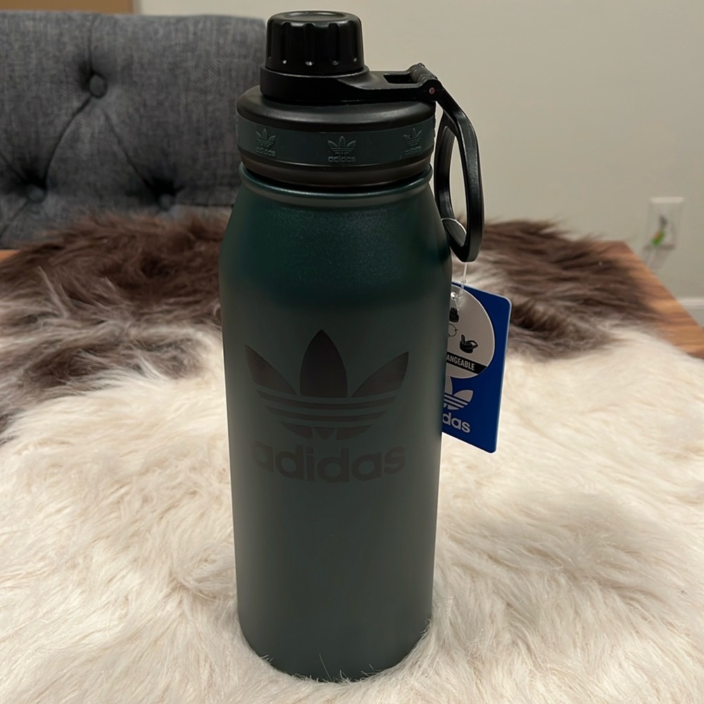 Adidas 1 Liter Metal Water Bottle, HotCold DoubleWalled Insulate Stainless Steel